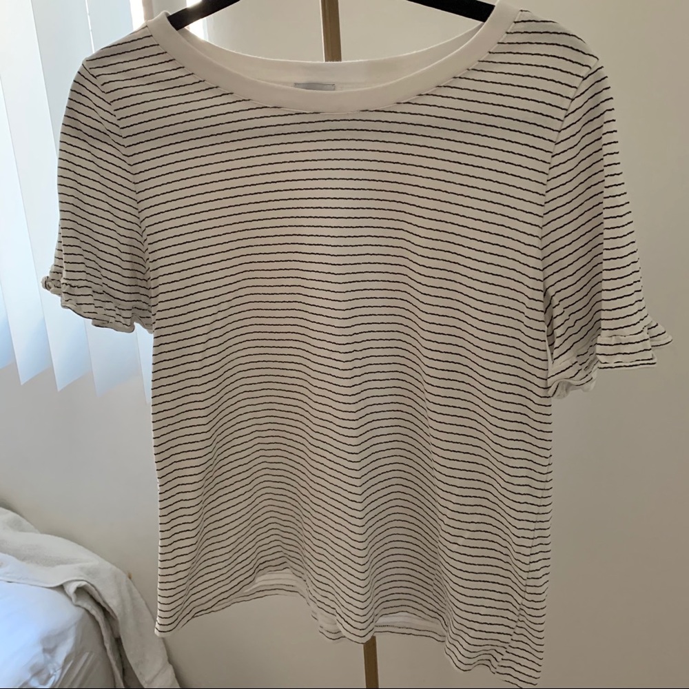 Princess Polly Striped Ruffle T Shirt